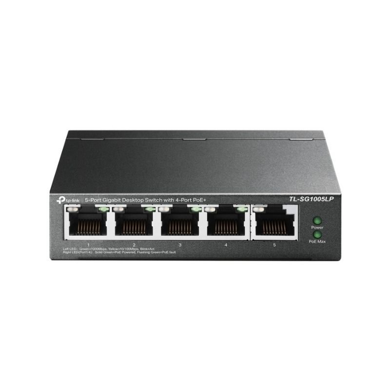 Switch TPLINK NO administrable 5 Puertos 10/100/100 4 Puertos POE